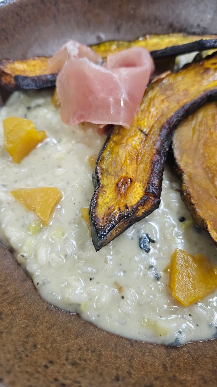 Abóbora, Gorgonzola & Presunto Cru